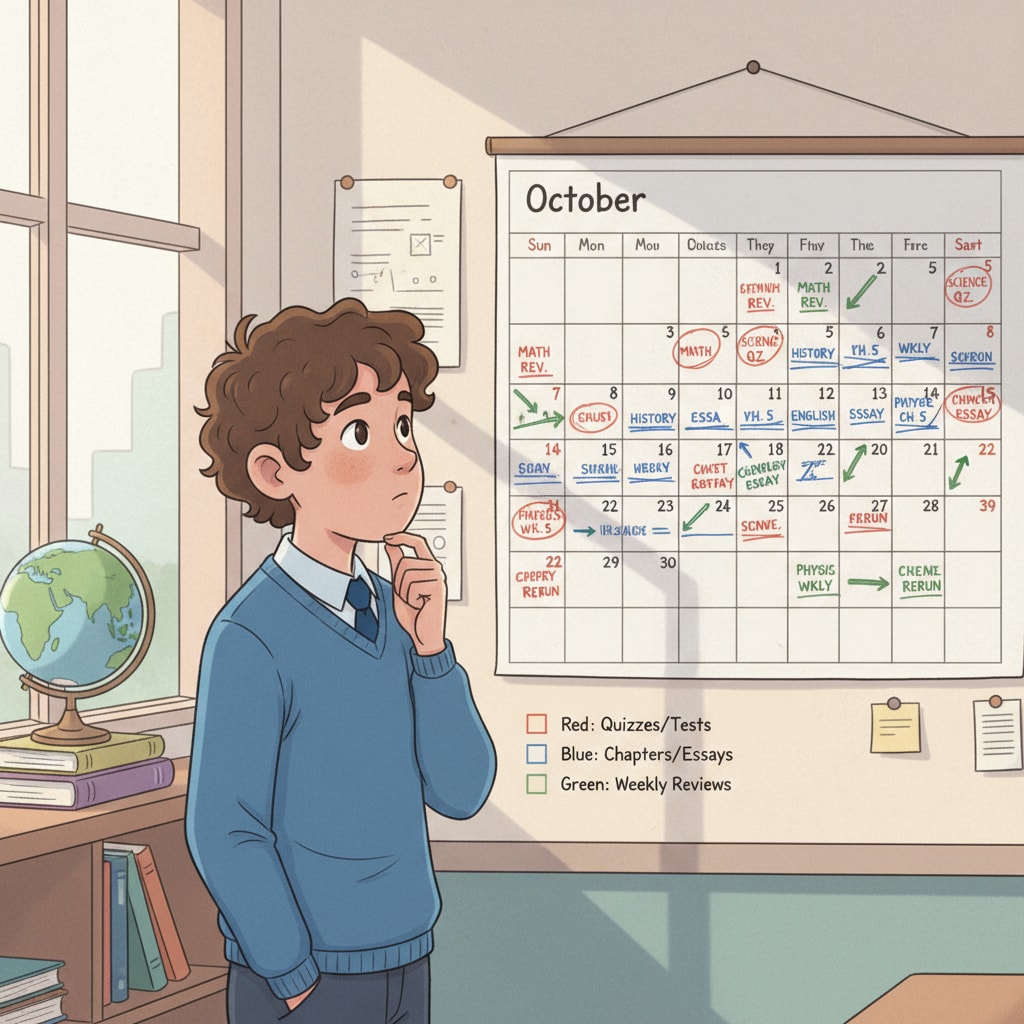 Student planning interval reviews using a calendar for better academic performance
