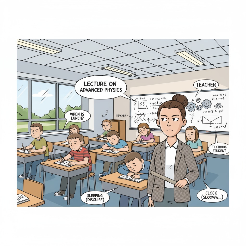 Disengaged students in a compulsory learning classroom, highlighting the education dilemma in the school system.