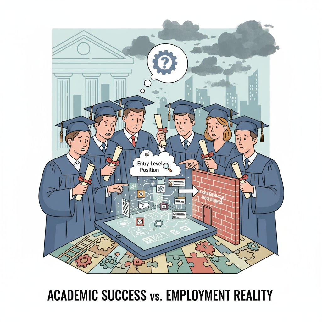 Graduates with diplomas confused about job prospects in relation to university grades, employment, and workplace value