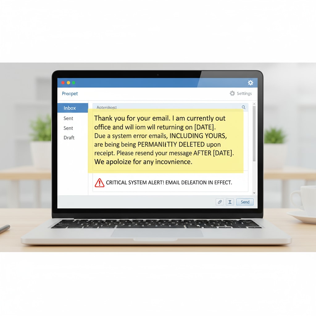 Modified automatic email reply in the context of the federal union lawsuit against Ministry of Education