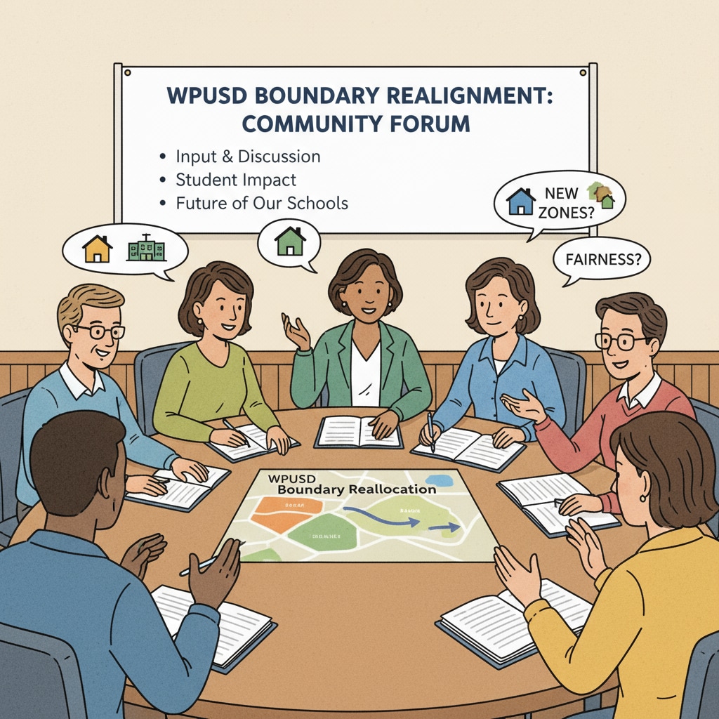 Parents discussing WPUSD boundary reallocation