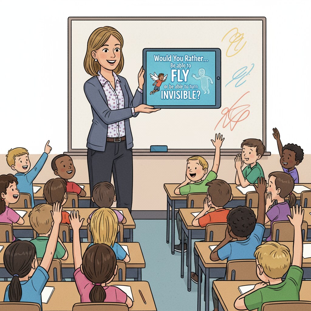 Teacher using 