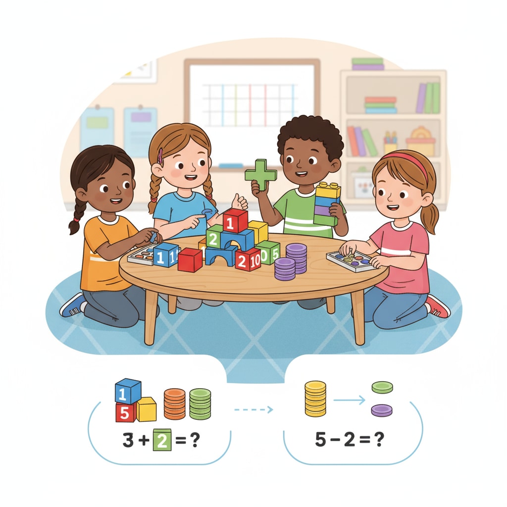 Children with weak math abilities using manipulatives to learn math