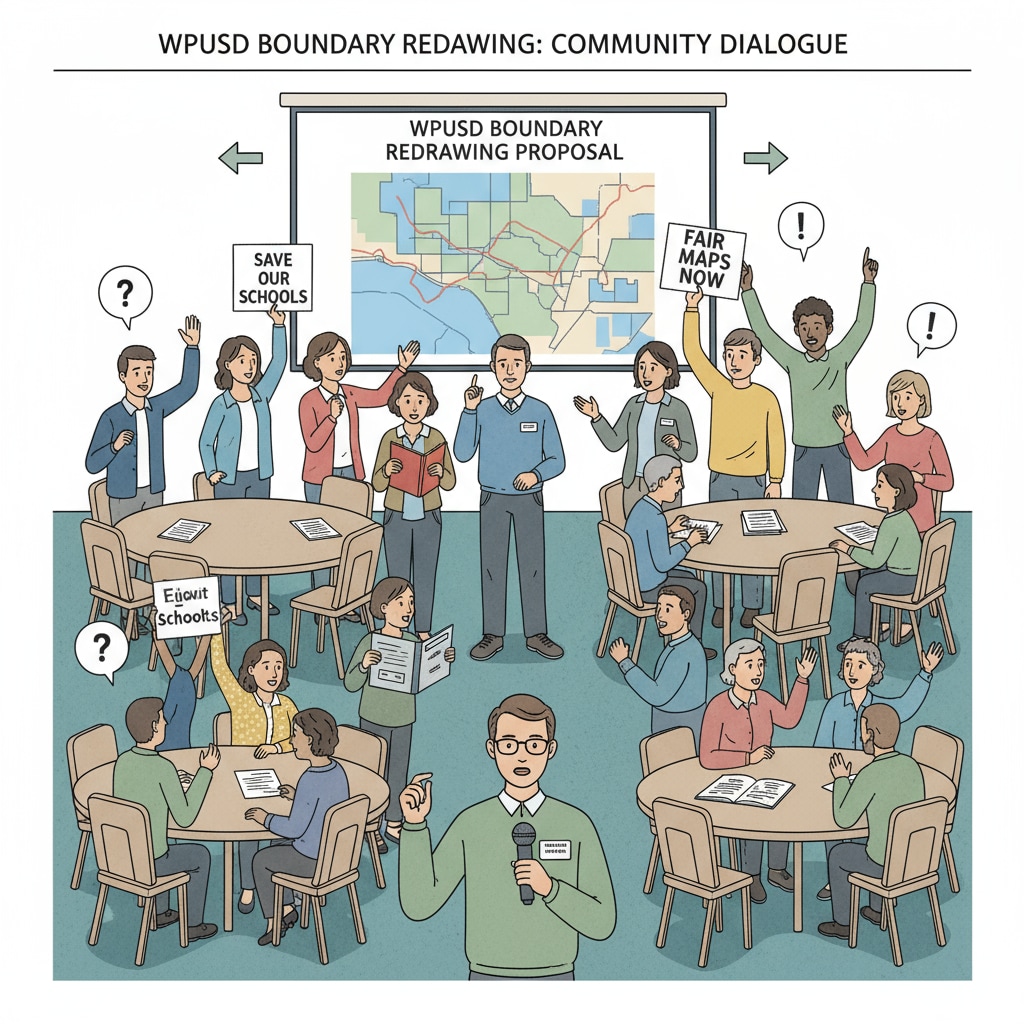 Community discussion on WPUSD boundary redrawing proposal and the associated petition