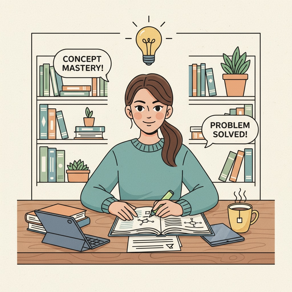 A student showing positive attitude while catching up on studies after an education interruption in the UK