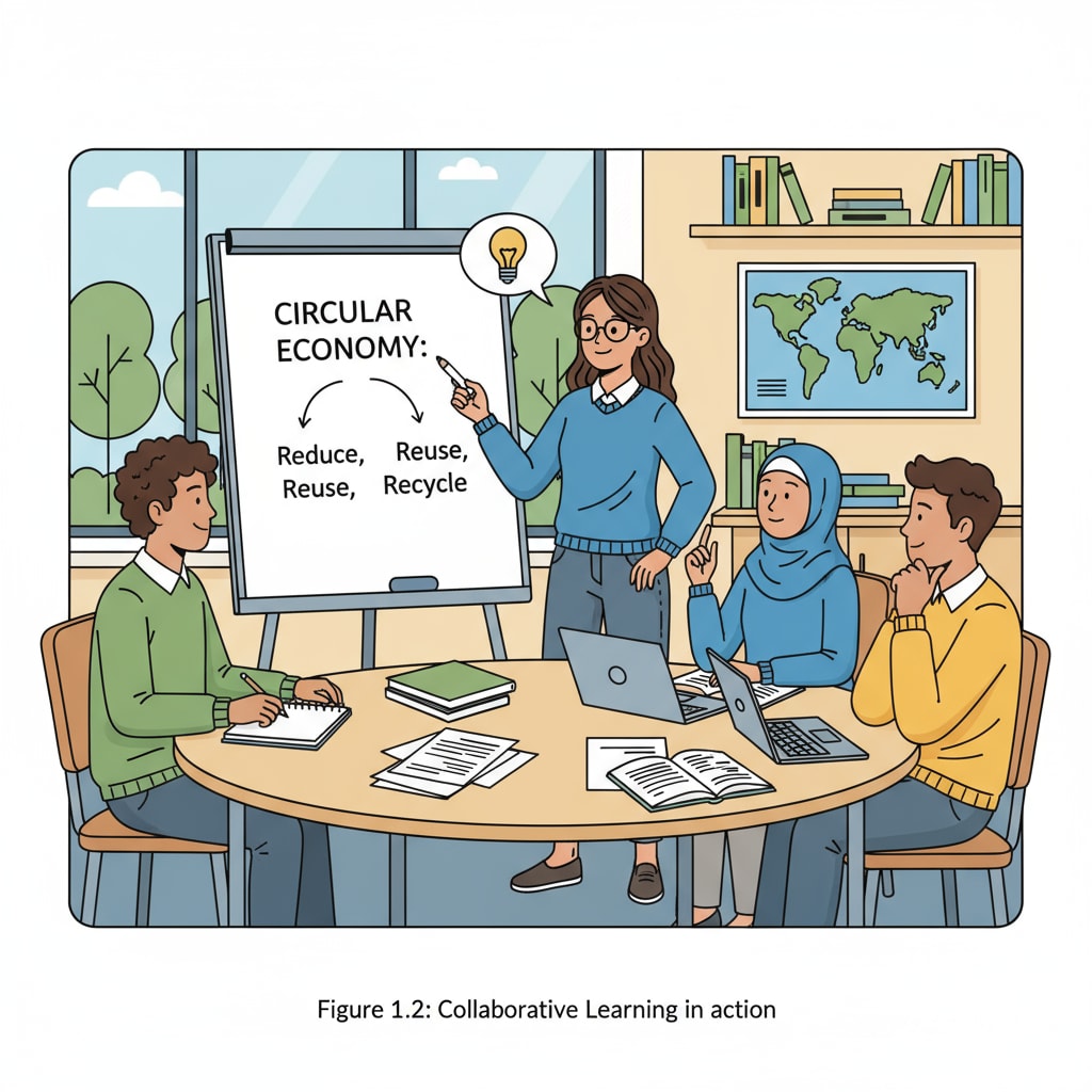 Students actively participating in classroom discussion related to teaching strategies and student engagement