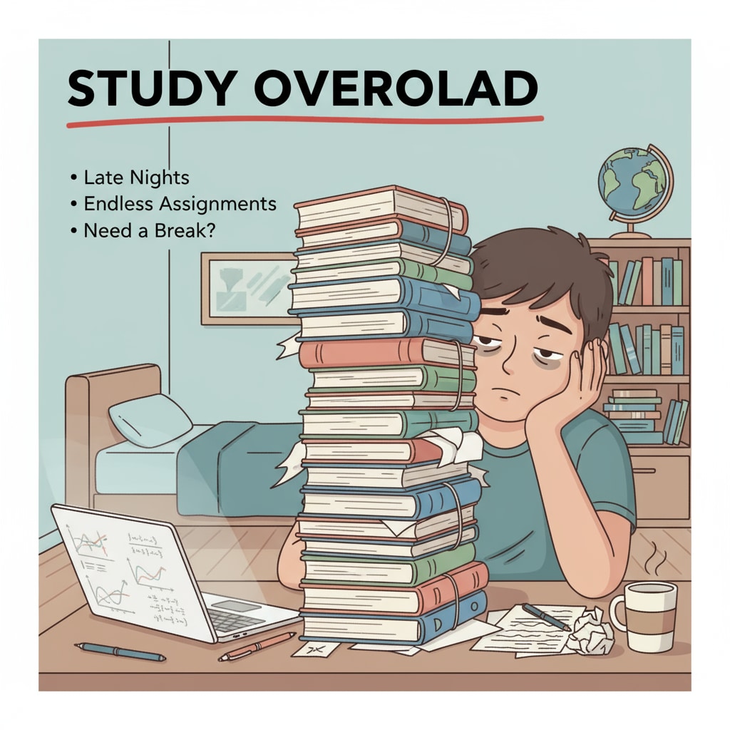 A tired student doing traditional homework, highlighting the flaws of traditional homework