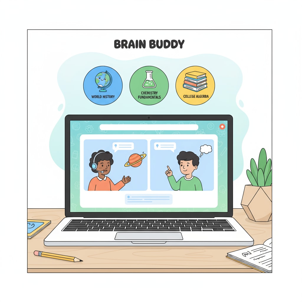 A special needs child is using a tutoring app on a laptop with colorful educational content, demonstrating the use of tutoring apps for learning. Special needs child using a tutoring app for learning
