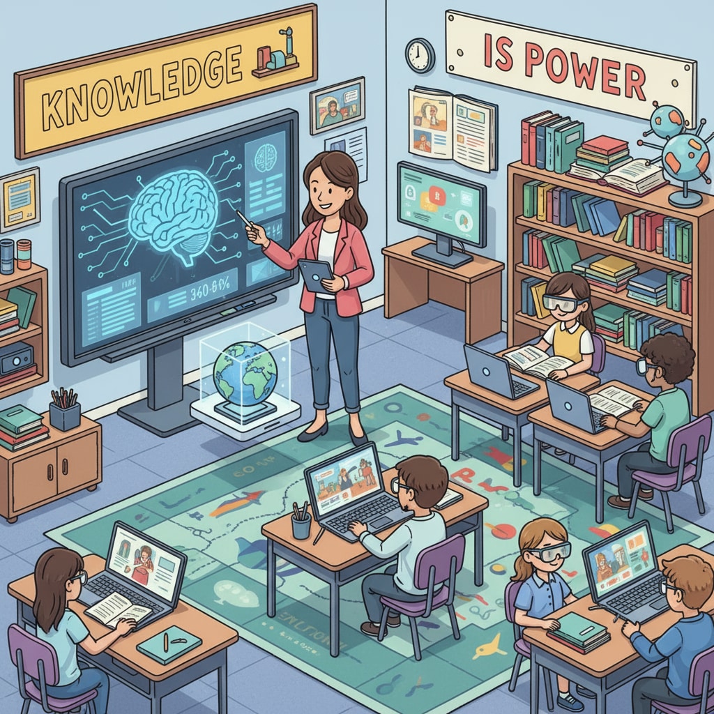 A classroom equipped with modern teaching tools, highlighting the importance of educational resources Classroom with educational resources in WPUSD