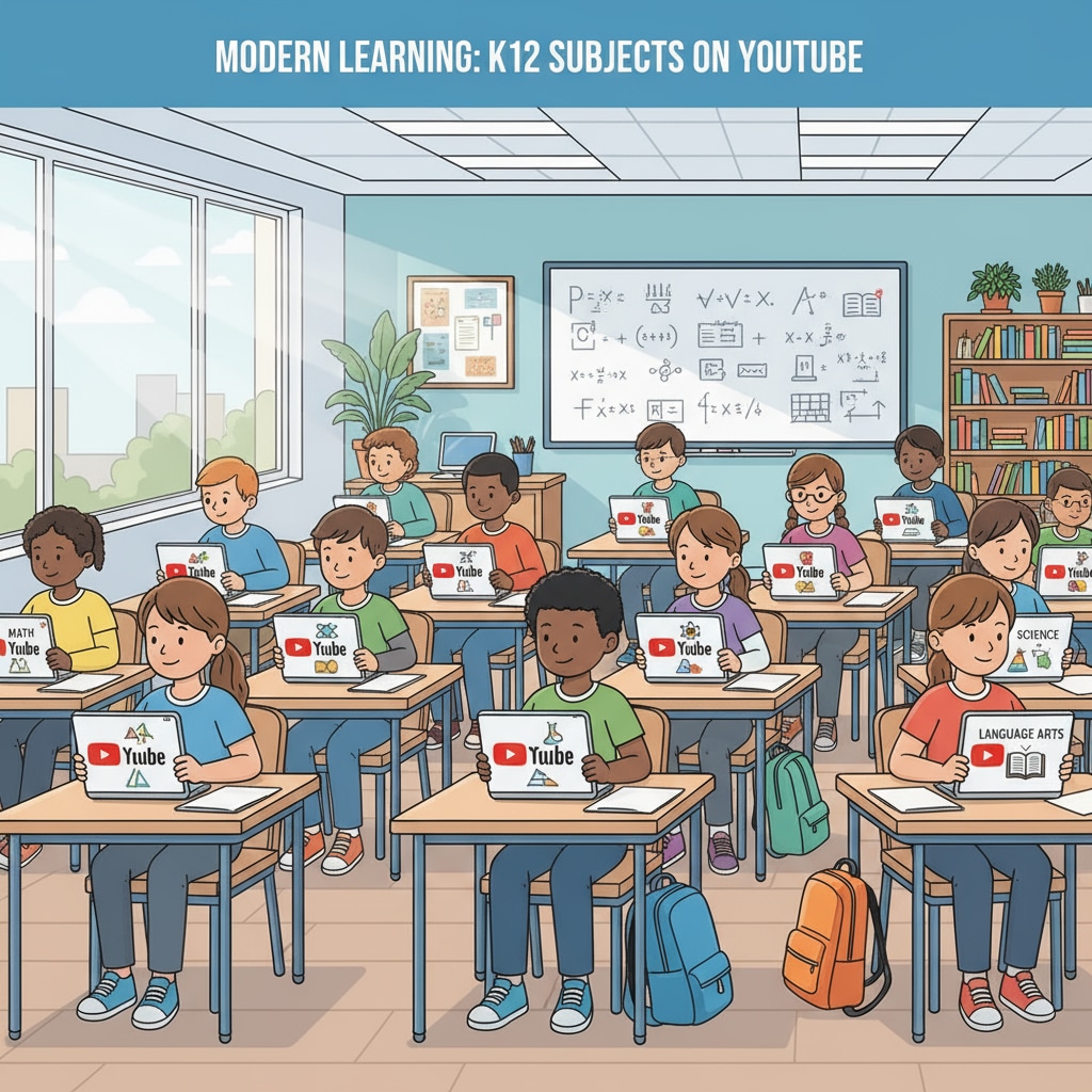 Students using YouTube for K12 subject learning