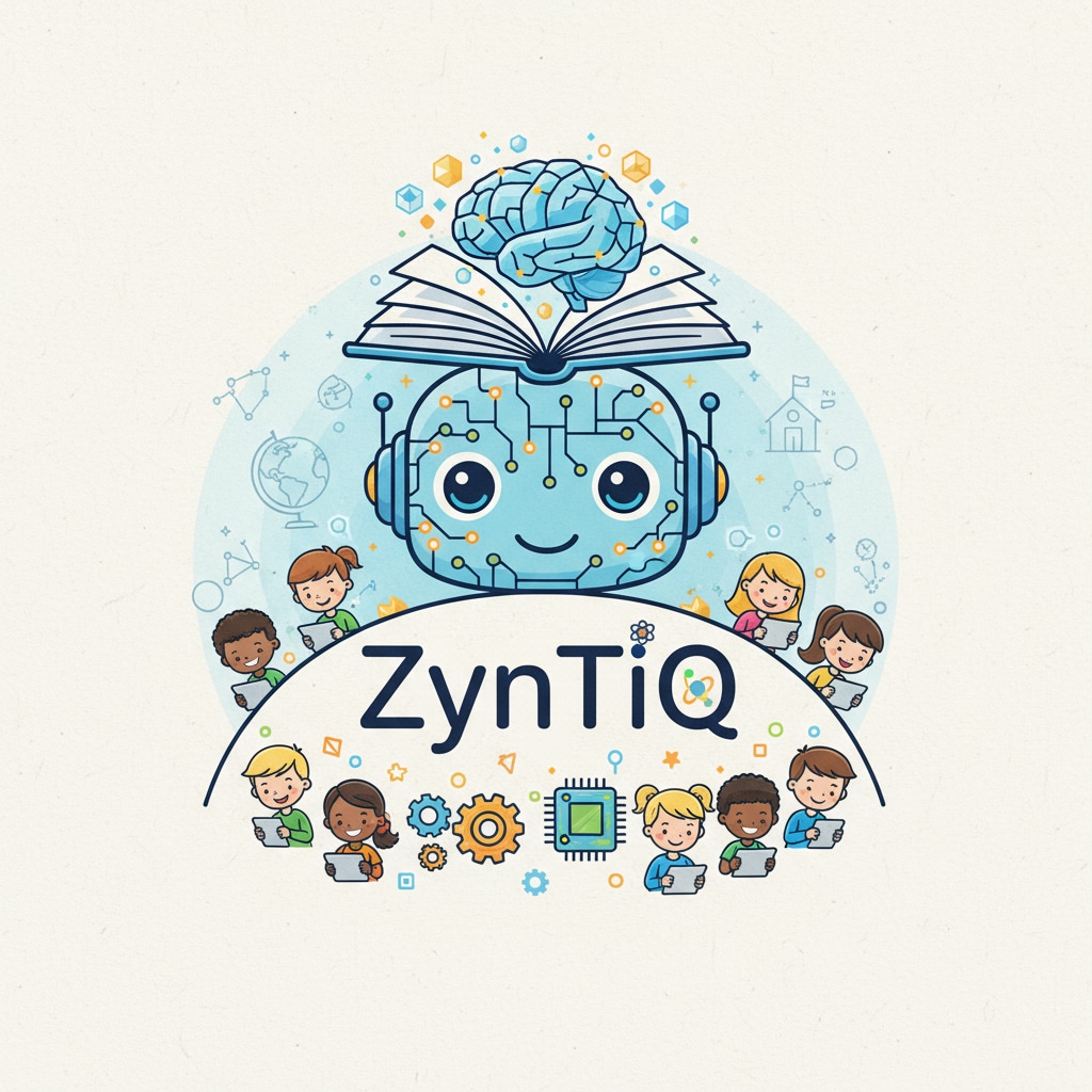ZynTiQ's logo which symbolizes the brand's commitment to innovative AI education for K12 students. ZynTiQ logo for AI education lifetime membership and certified courses