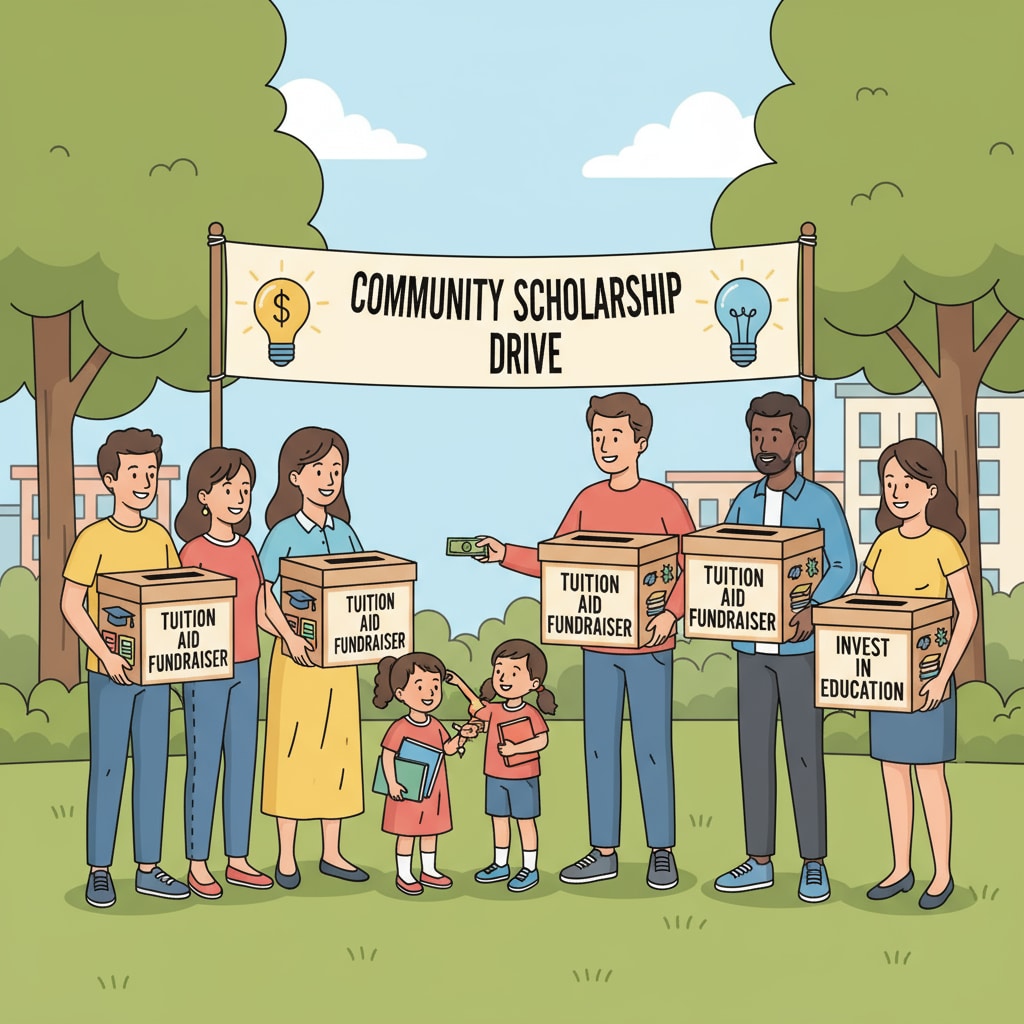 Community members fundraising for students' tuition