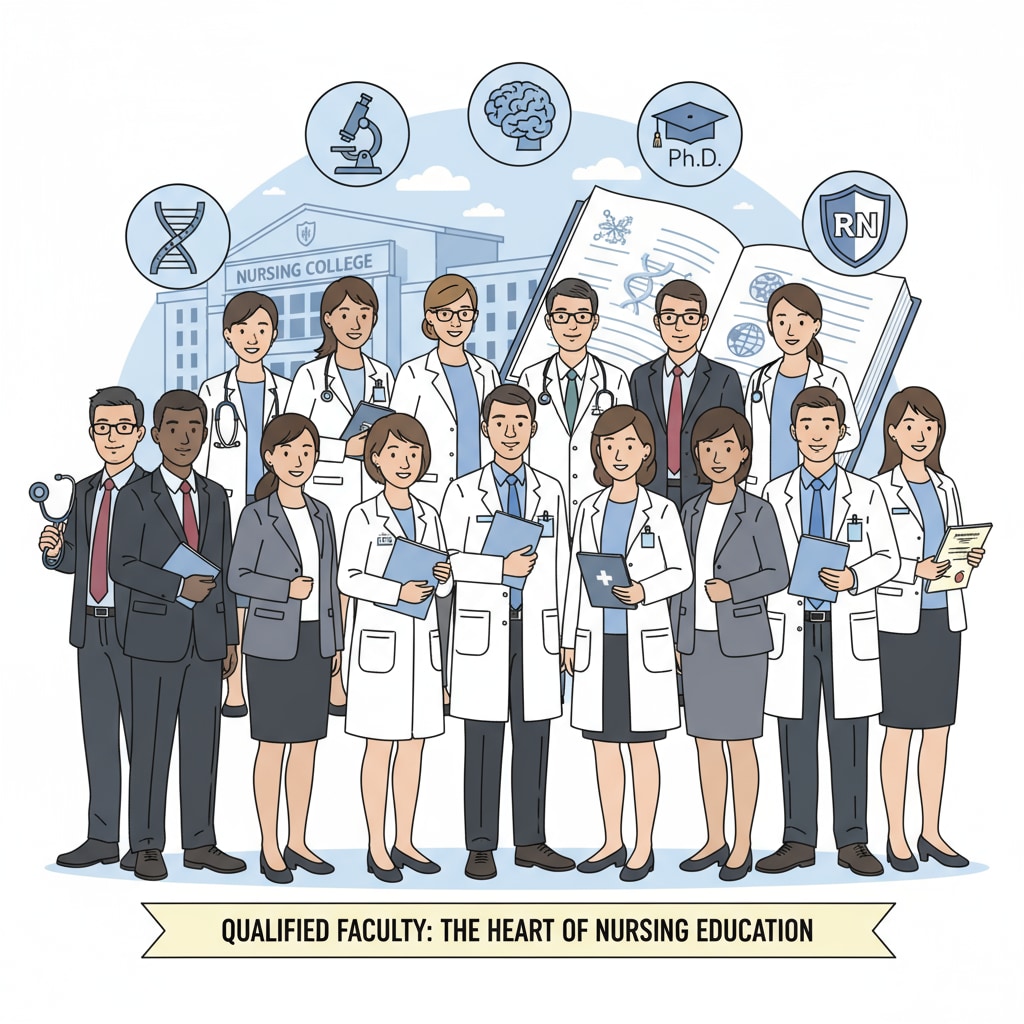 A group photo of nursing college faculty members, showing their professional demeanor and diverse backgrounds, highlighting the importance of faculty qualifications in evaluating a nursing college. Nursing college faculty members