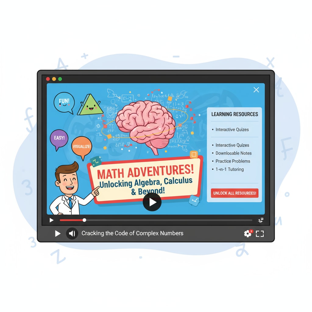 An animated video on YouTube is explaining complex math concepts in an engaging way, highlighting the availability of subject teaching resources. Animated math concepts on YouTube for subject teaching and online learning