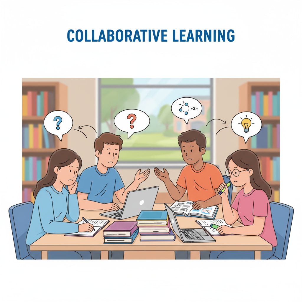A group of high school students studying together with books and laptops, showing the search for academic help High school students searching for academic help alternatives to Brainly