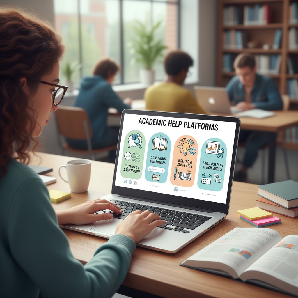 A student using a laptop to access an academic help platform, highlighting the variety of alternatives Student exploring academic help alternatives to Brainly