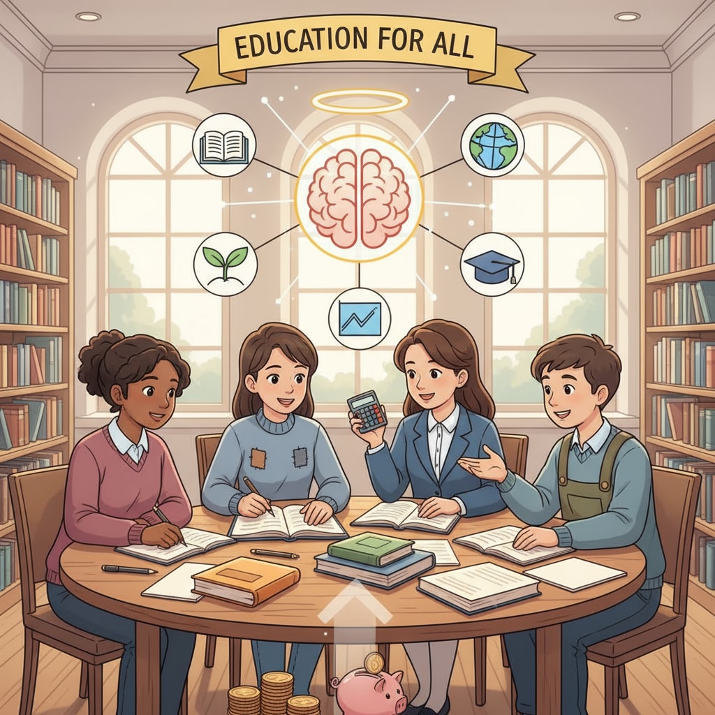 A group of students studying together, highlighting the importance of education for all students regardless of financial situation. Students studying together, representing the need for community support to overcome tuition barriers.