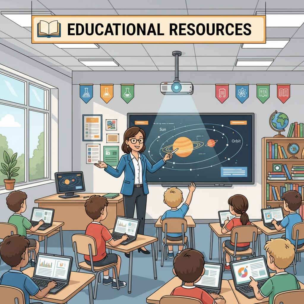 A classroom equipped with modern teaching tools such as projectors and interactive whiteboards, emphasizing the significance of educational resources. Classroom with sufficient educational resources, relevant to WPUSD boundary redrawing concerns
