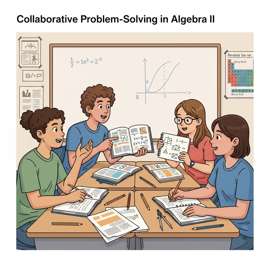 A group of high school students are engaged in a lively discussion about math problems in a classroom setting. There are textbooks and notebooks on their desks. High school students discussing math related to calculus, high school education, and parental expectations