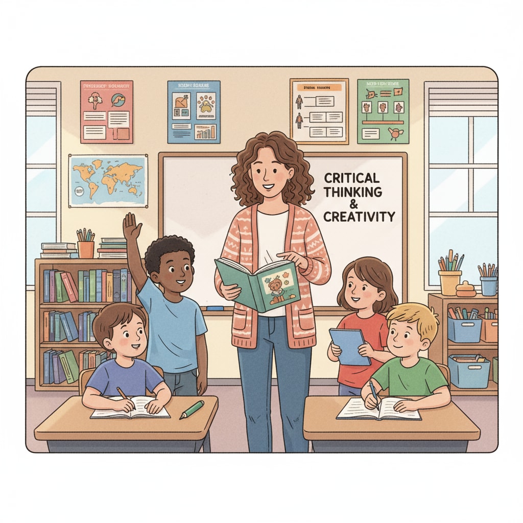 A liberal arts graduate teaching in a K12 classroom, engaging with students. A liberal arts graduate using their skills in a K12 education career.