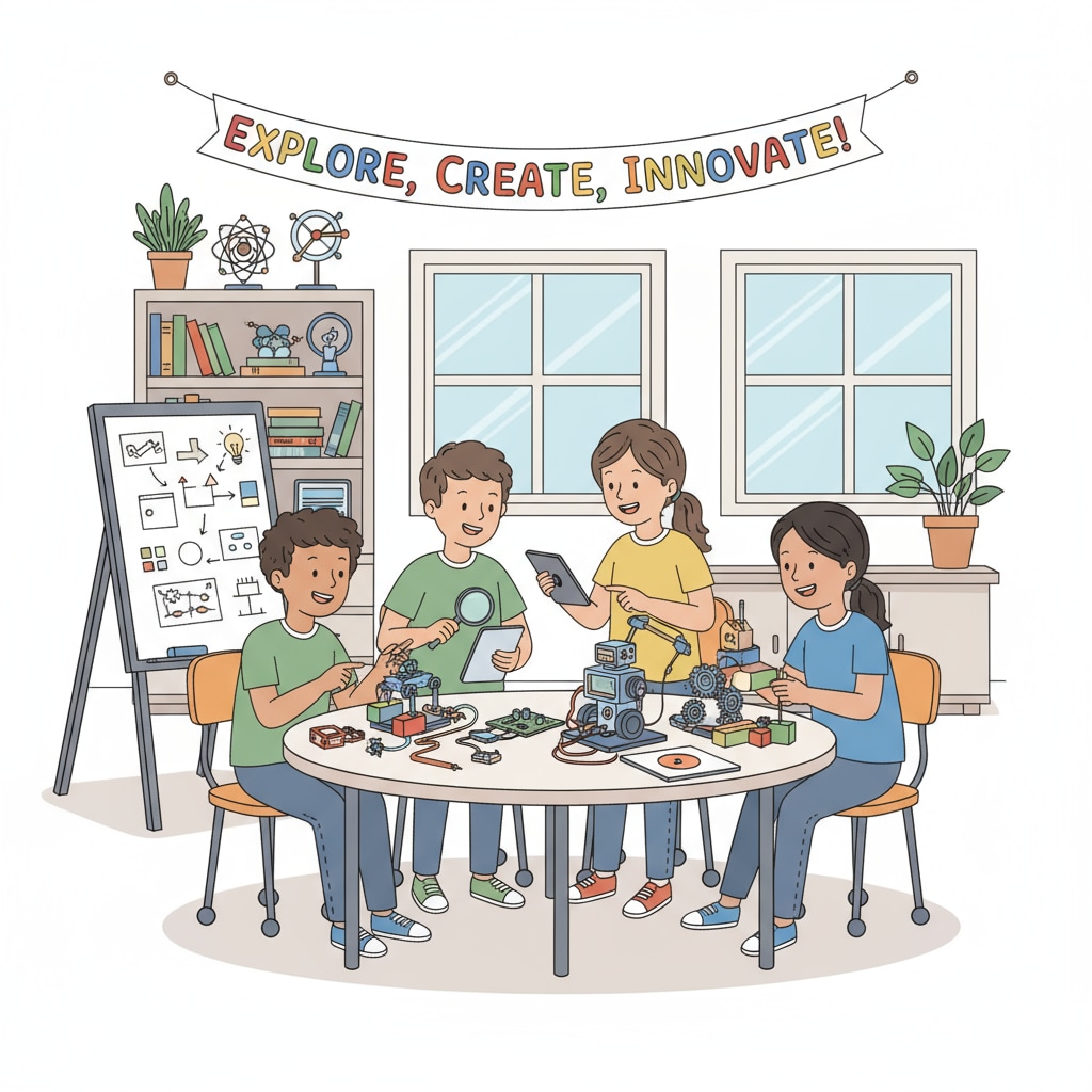 A group of students are actively involved in a hands - on learning activity, collaborating and exploring new ideas. Students participating in an engaging learning activity as a homework alternative