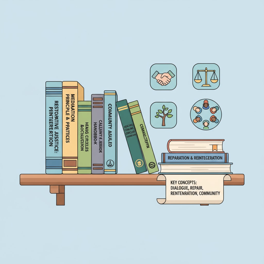 A collection of books and resources on restorative justice for educators. Educational resources on restorative justice for school management
