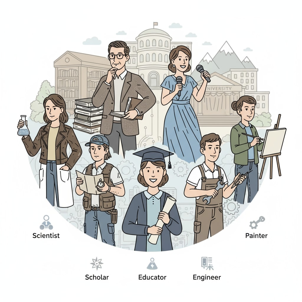A group of people with different expressions, which can be imagined as various characters in a novel, showing the diversity of characters that might have different educational backgrounds. Characters with different educational backgrounds in novel writing