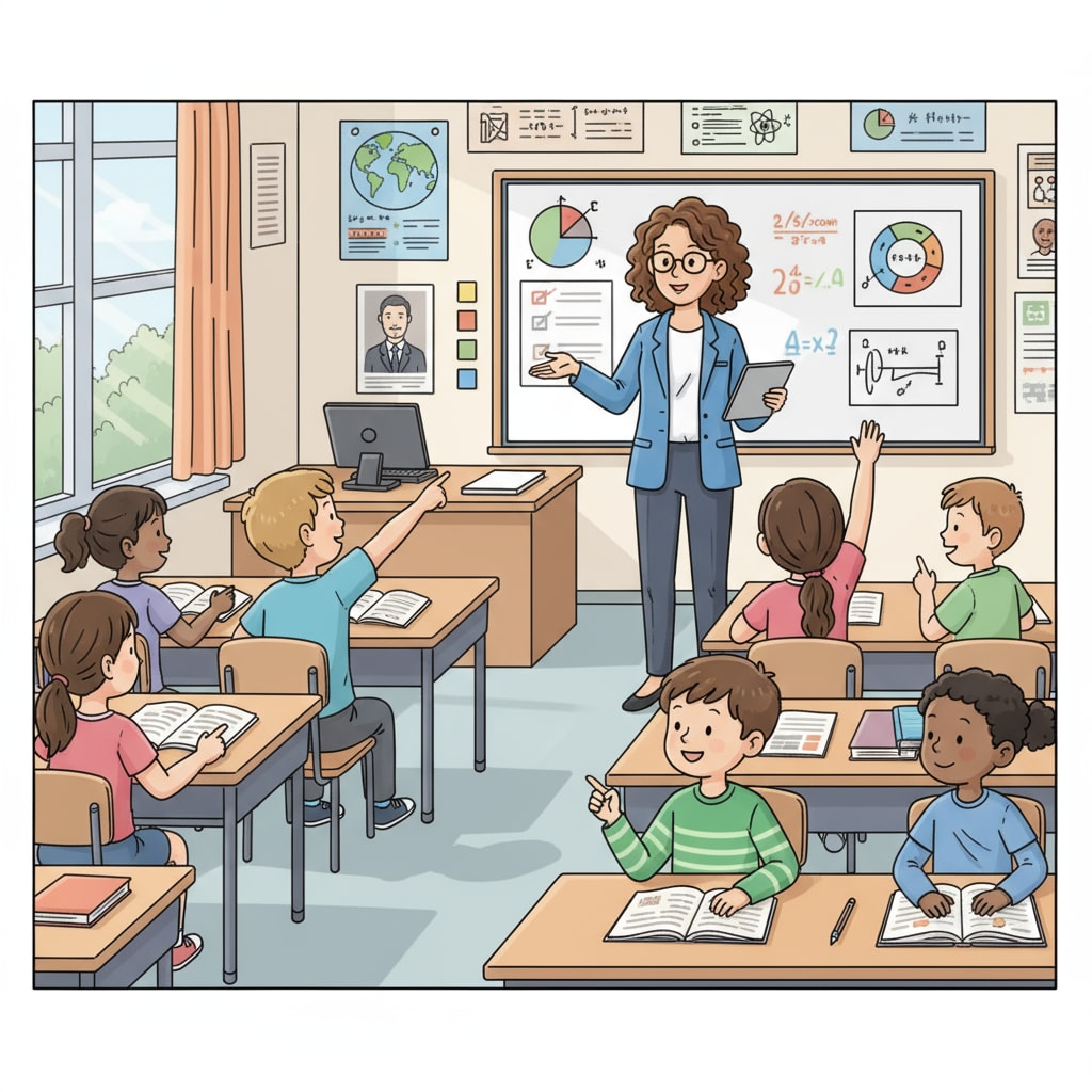 Students engaged in a classroom activity during a school visit for educational choice in a public school.