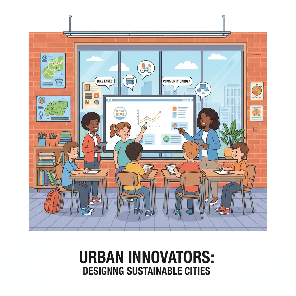 Students in an urban classroom for the urban education research project virtual interviews