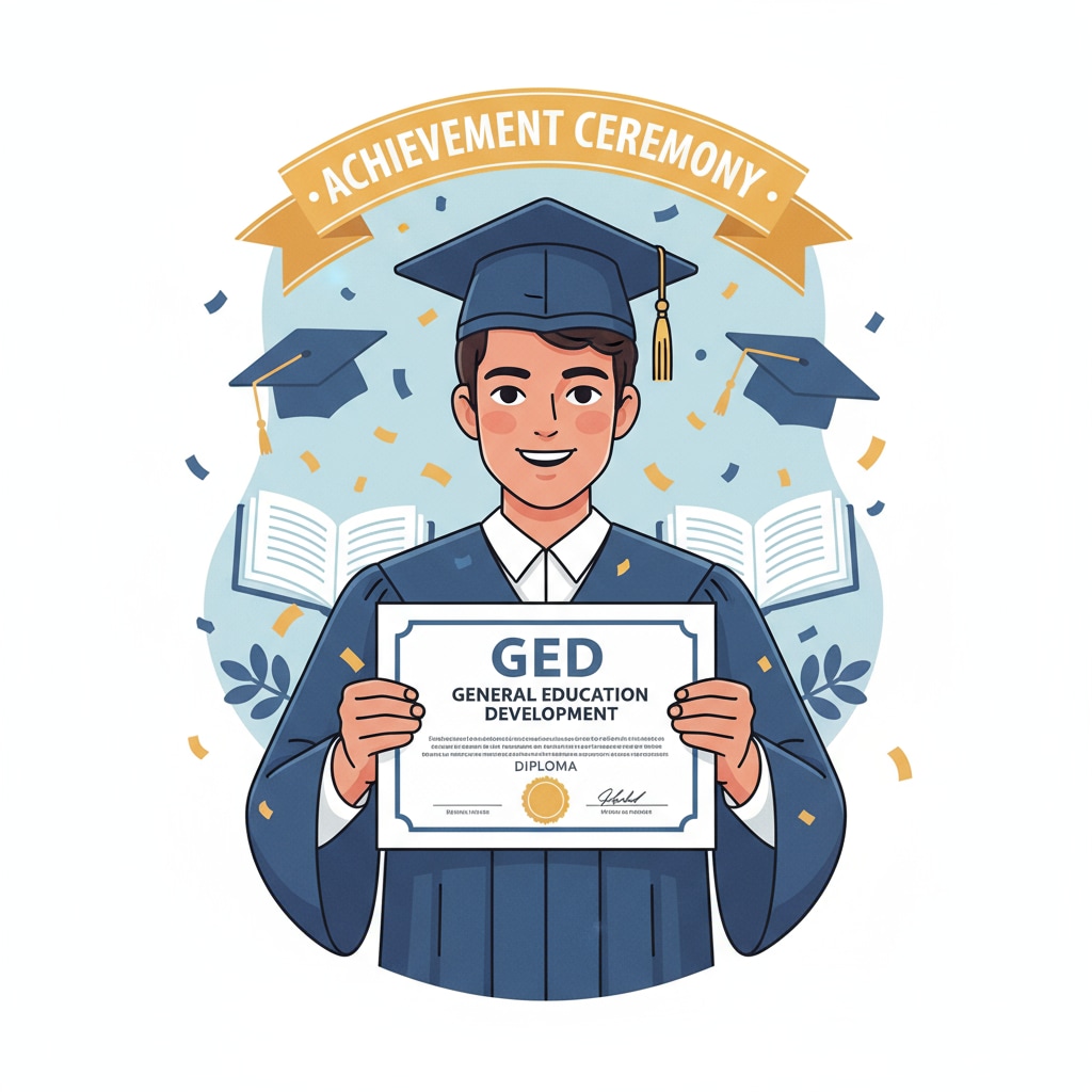 A happy student achieving their GED, a significant step towards better employment prospects despite depression