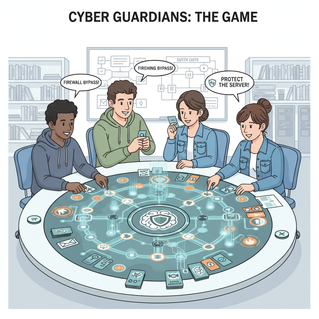 Students playing a cybersecurity-themed game to enhance their engagement in cybersecurity education