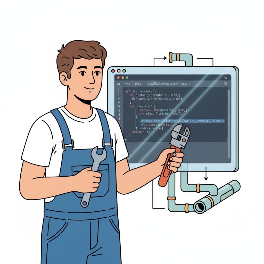 A British teen exploring plumbing as a career while still interested in computer science.
