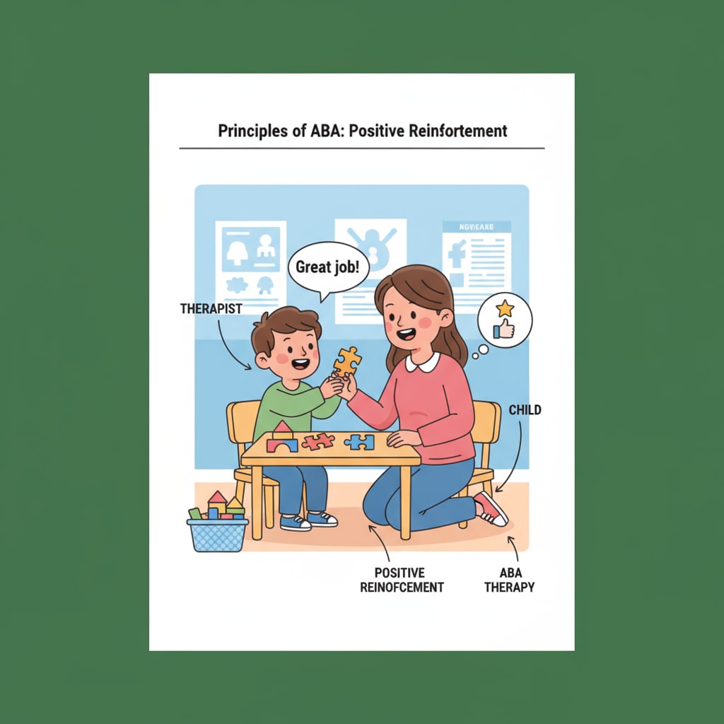 A therapist is engaged in an ABA therapy session with a child, using positive reinforcement techniques. An ABA therapy session demonstrating professional work in the field related to teacher career transition