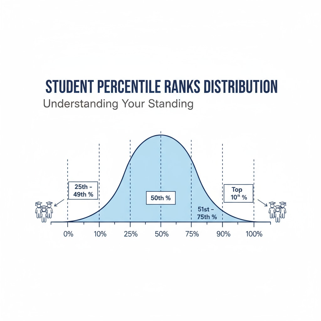 A graph presenting the distribution of percentile ranks among a group of students. Graph showing percentile ranks for evaluating STAR Test results.