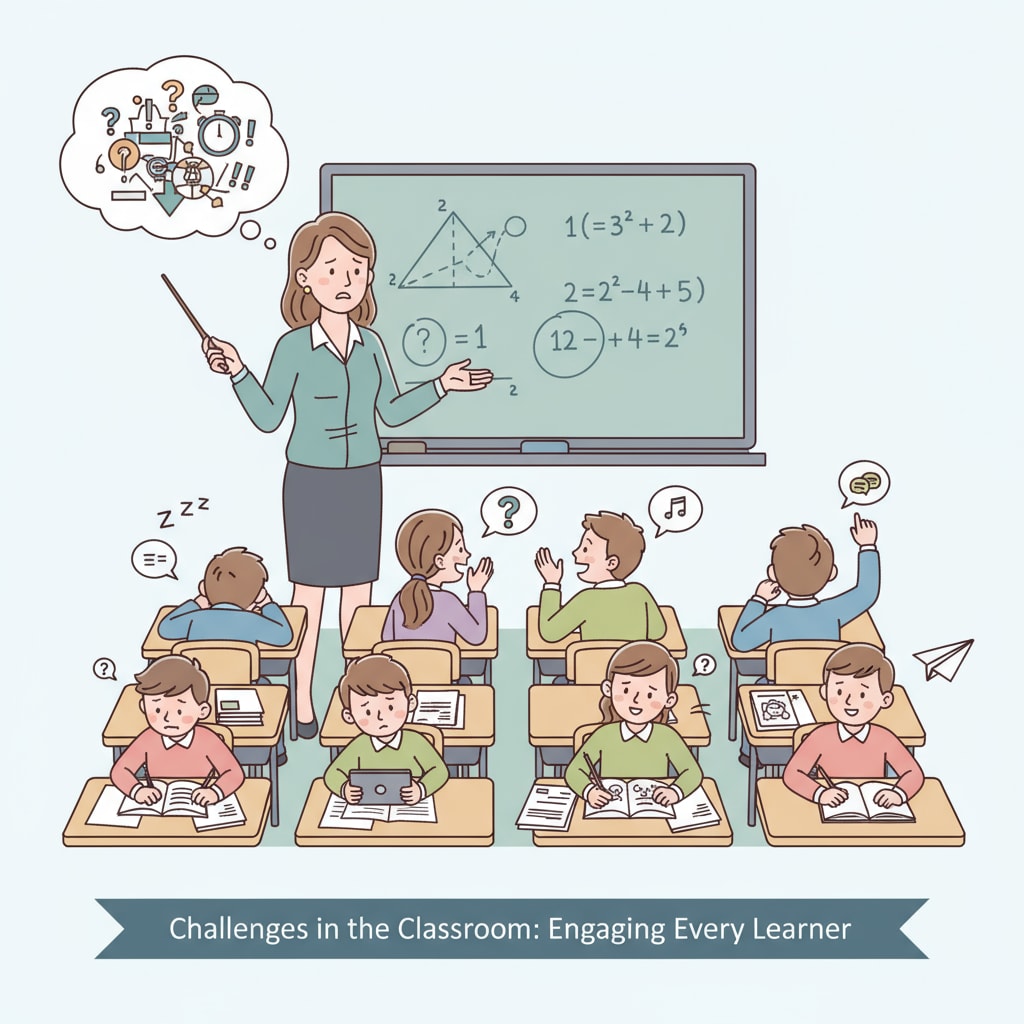 A teacher is standing in front of a board, looking concerned as students are not following her instructions, highlighting the challenges teachers face. A teacher's struggle with students not following instructions in the special education context
