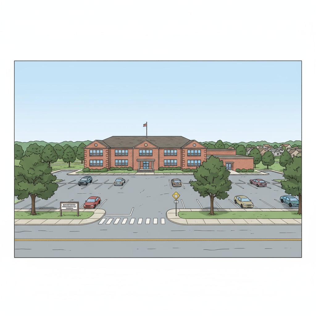 A visual representation of school system independence and community separation in a small town