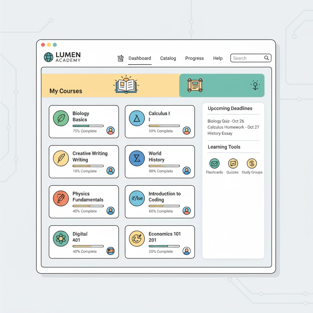 Interface of an alternative platform for academic help and homework completion