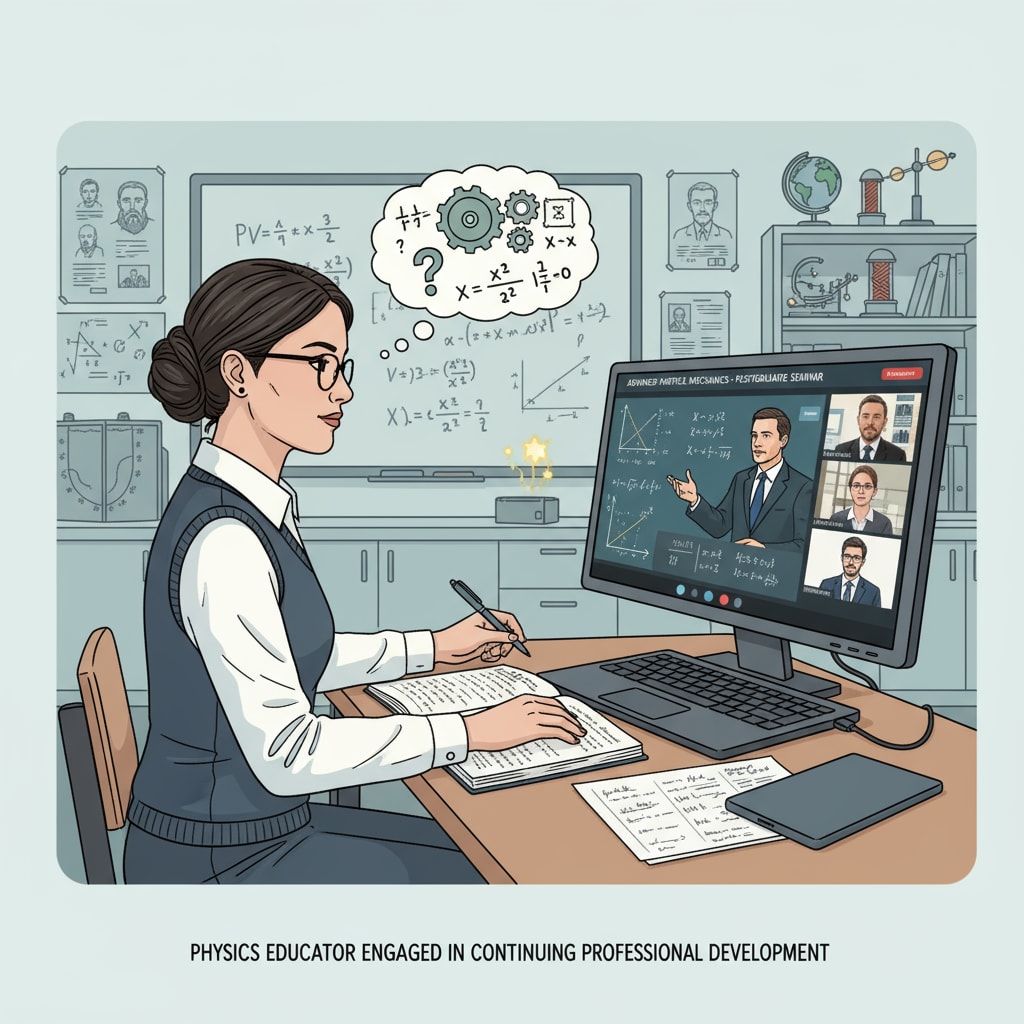 In-service physics teacher attending an online postgraduate course