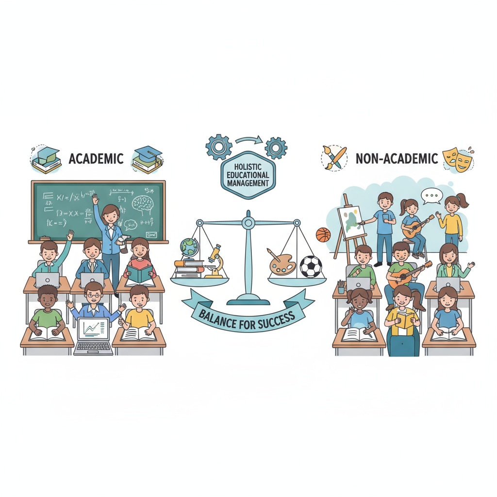 A picture depicting students in a classroom, highlighting the need to balance academic and non-academic aspects in educational management Students in a classroom, related to educational management's ethical dilemmas and leadership decisions regarding academic and non-academic balance
