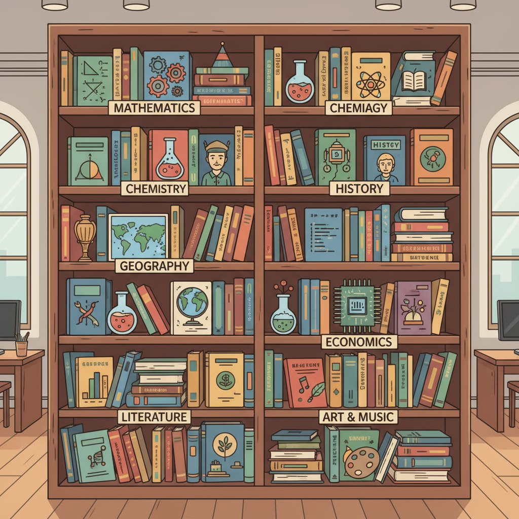 Textbooks on various curriculum subjects related to public education, parent concerns, and educational disputes.