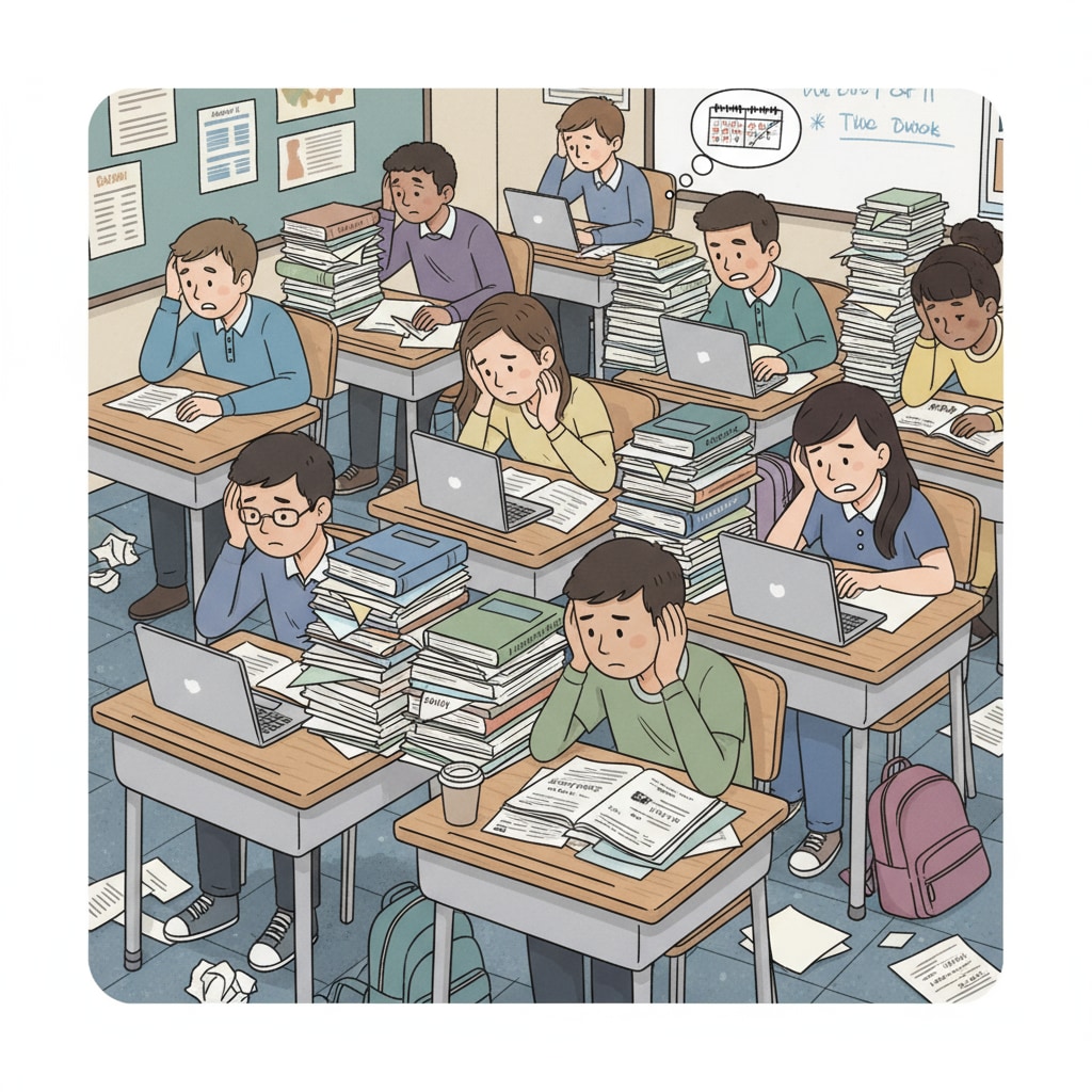 K12 students facing internship workload and learning time conflict