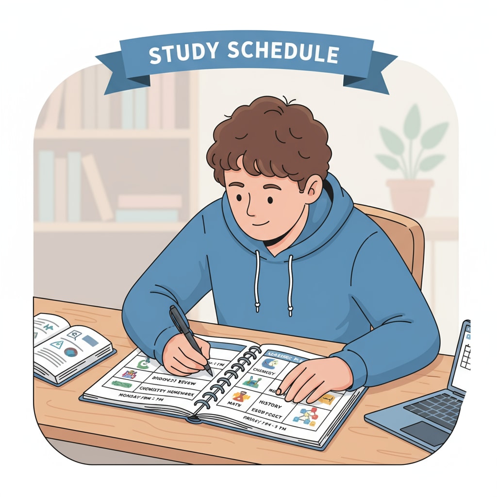 Student making academic plan for university and career development
