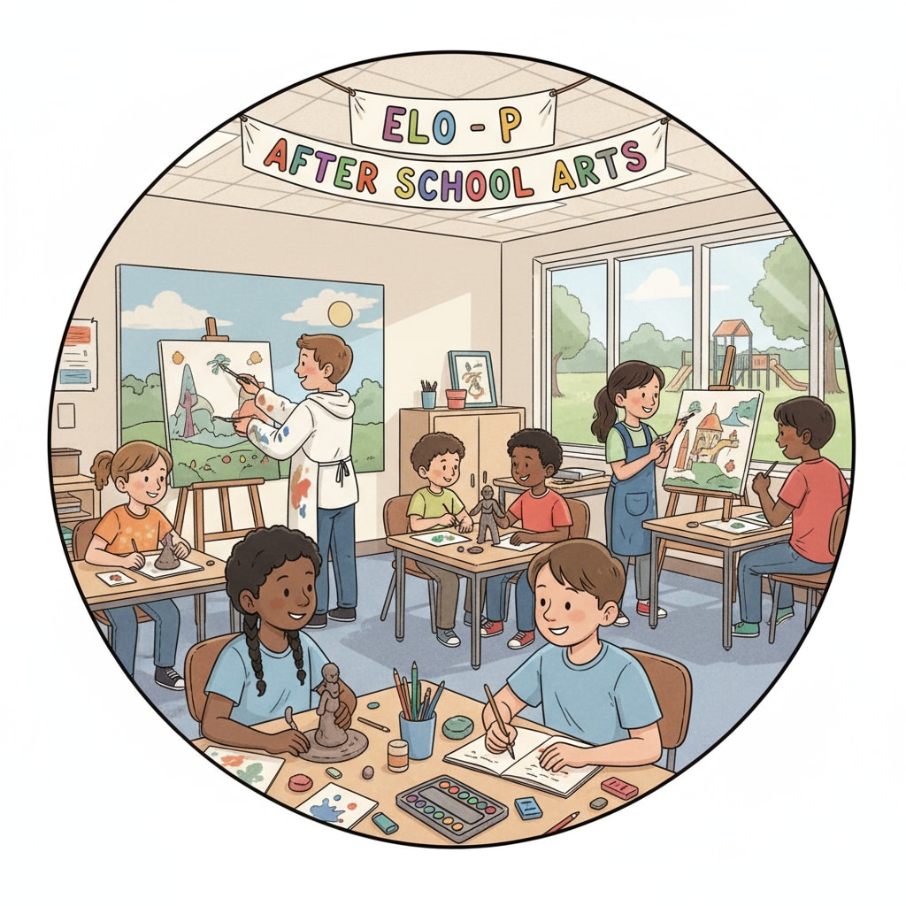 Students are actively involved in art activities organized under the ELO-P after school. Students participating in ELO-P funded after-school art activities
