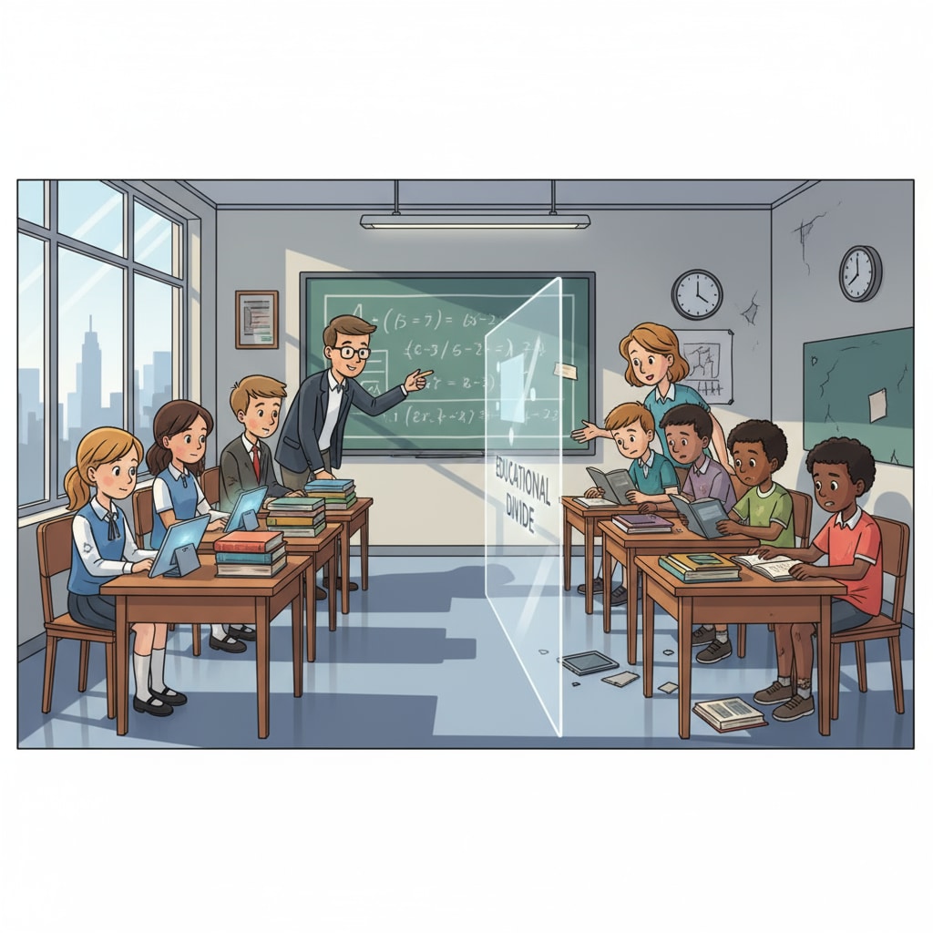 A group of students from diverse backgrounds in a classroom, representing social inequality in education Students from diverse backgrounds in a classroom related to research, evaluation, social inequality, and education