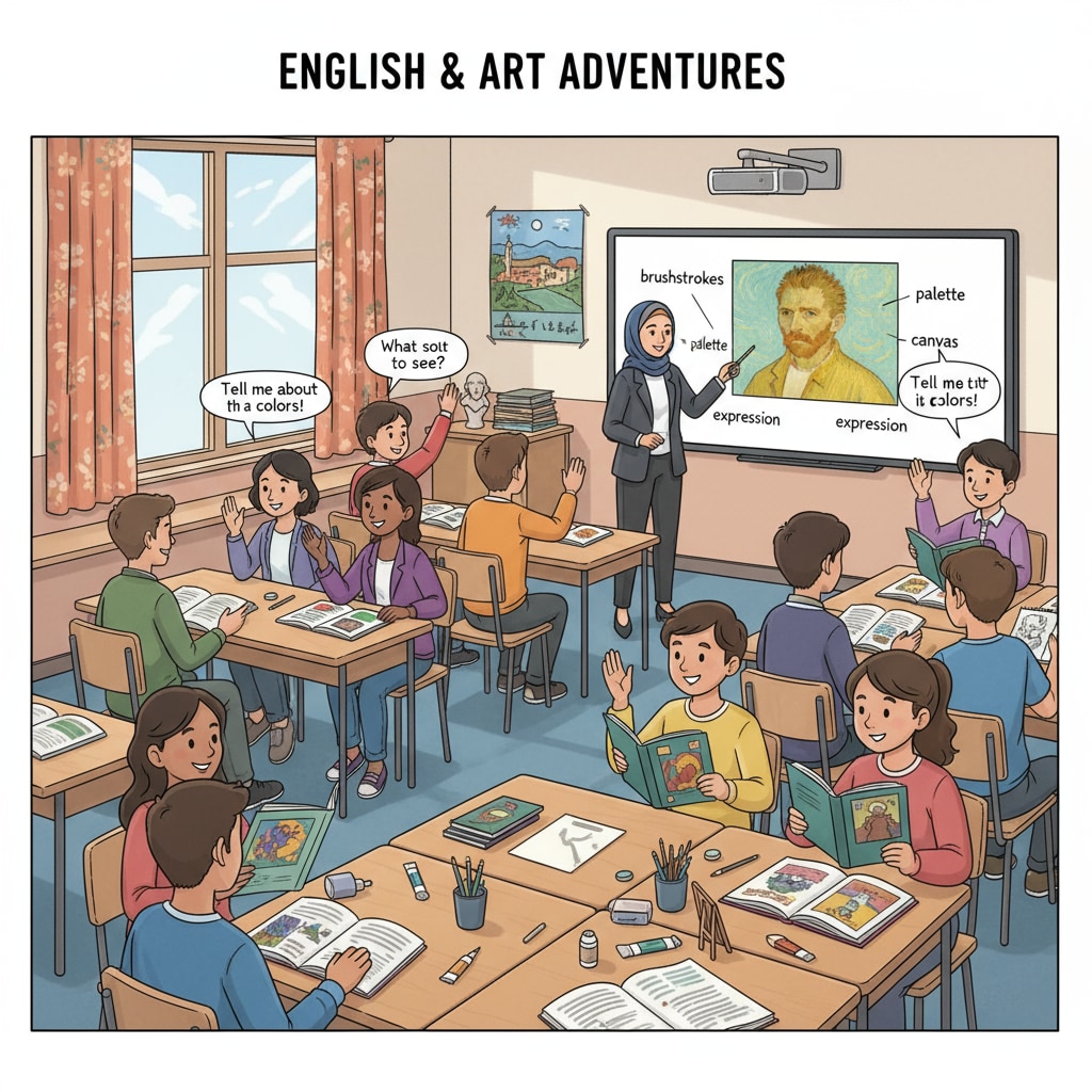 A group of Indian students are actively participating in an English class in Turkey, with a focus on art-related language learning. Indian students attending an English class in Turkey for art studies