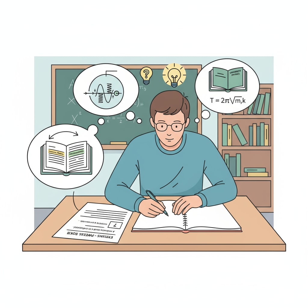 A student analyzing exam questions to figure out the relevant theory. A student analyzing exam questions for theory understanding