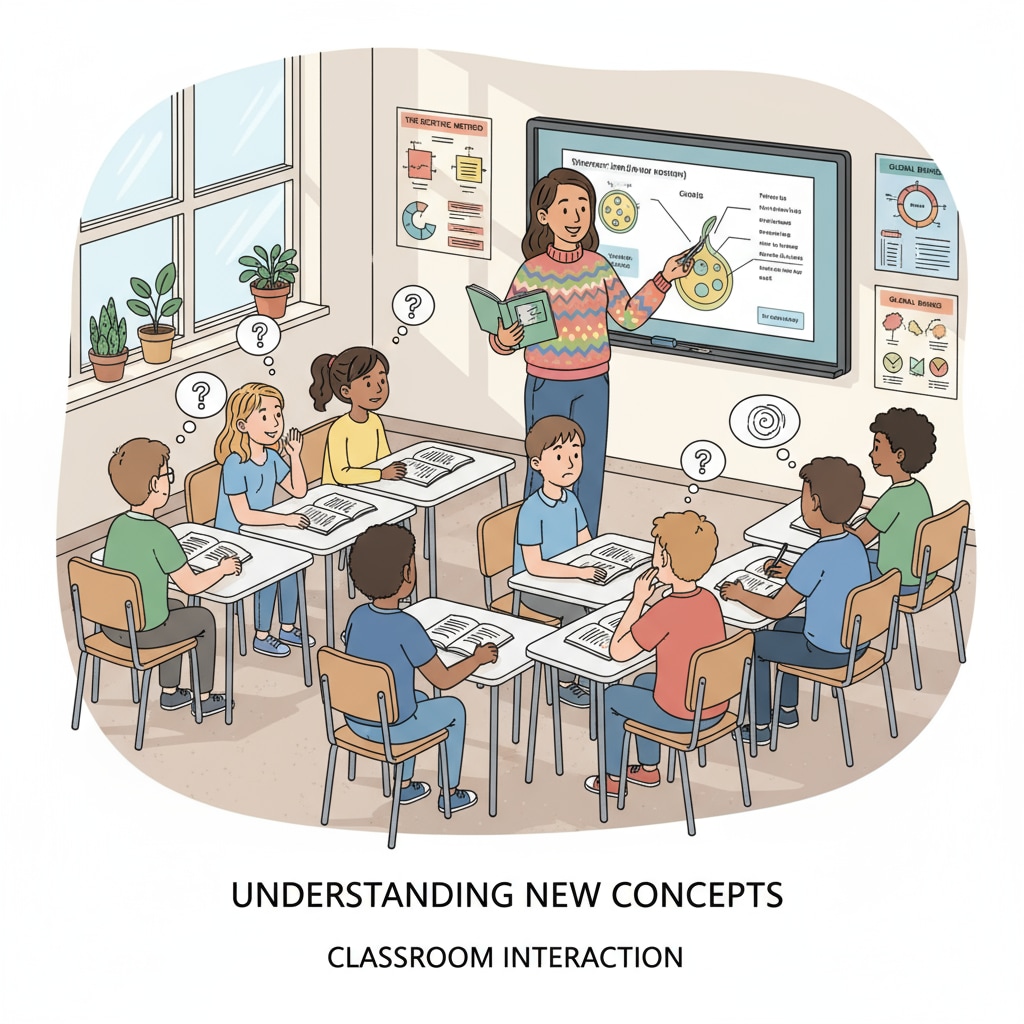 A diverse group of seventh - grade students in an inclusive classroom setting, some looking confused when given instructions Seventh - grade inclusive classroom students confused about instructions, related to student instruction compliance, special education needs, and teaching strategies
