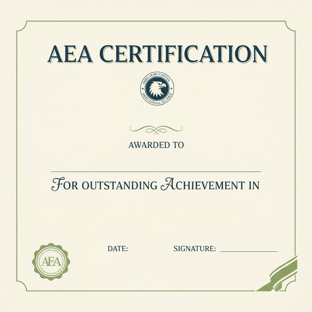 A visual representation of an AEA certificate. Advanced Extension Award certificate