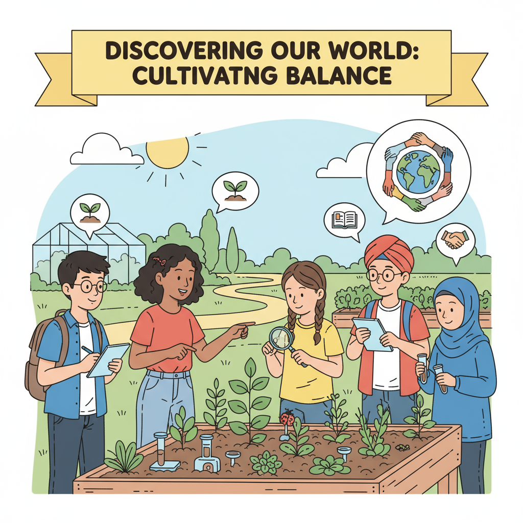 A group of students with different ethnic backgrounds are actively participating in an outdoor educational activity, showing the importance of multicultural balance. Multicultural students in an outdoor education activity highlighting the need for balance