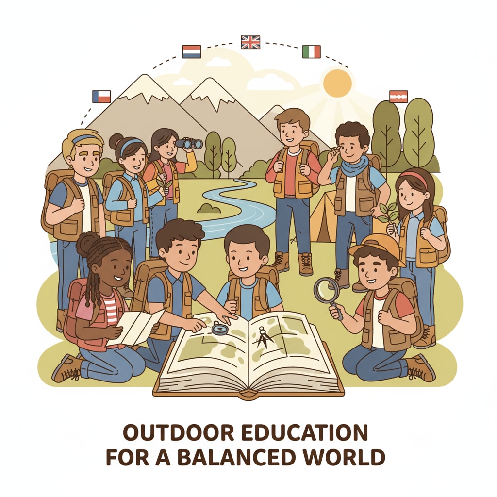 A diverse group of students are having a great time during outdoor education activities, highlighting the importance of multicultural balance. Diverse students enjoying outdoor education activities relevant to School Contracts, Camp Ramah, Outdoor Education, Zionism